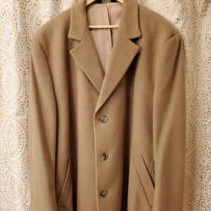 Jos. A. Bank Wool / Camel Hair / Silk Topcoat 48R